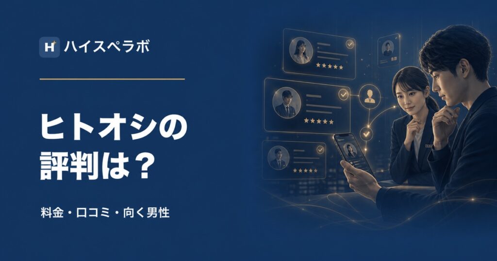 ヒトオシの評判は？料金・口コミ・向く男性