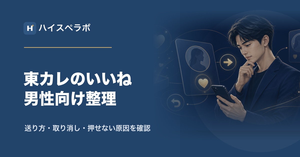 東カレデートいいね男性向け整理のアイキャッチ