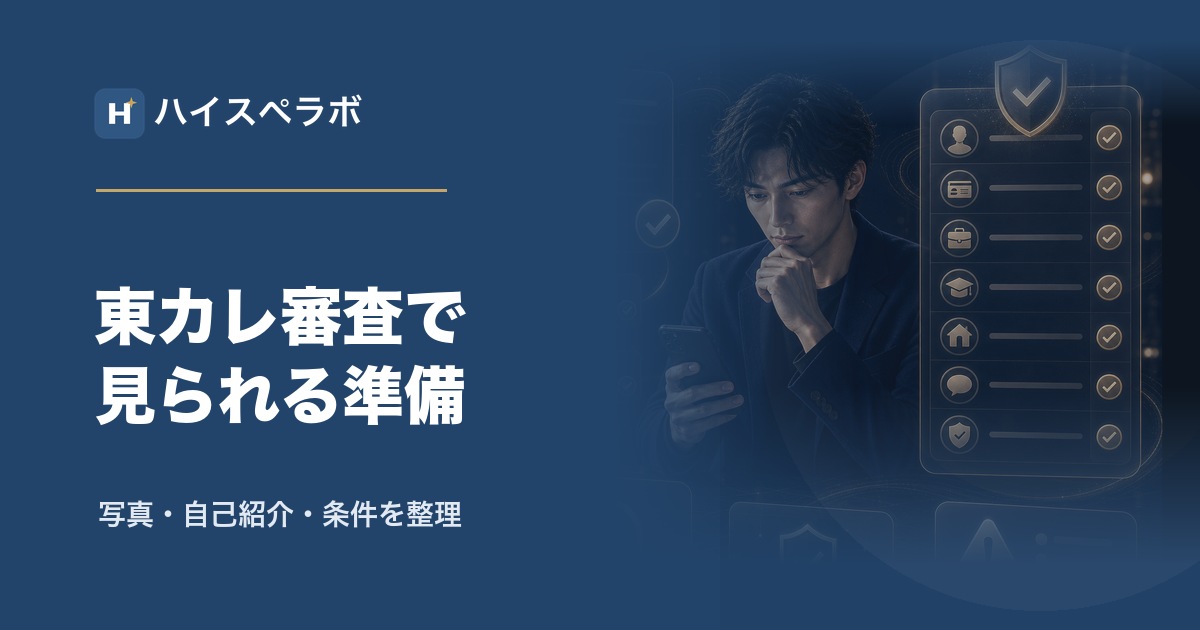 東カレデート男性審査準備のアイキャッチ