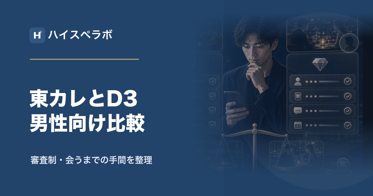 東カレデートとD3比較のアイキャッチ